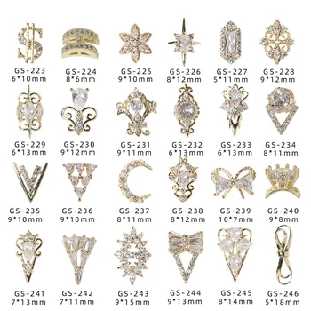 10 Pc-uri de Lux, Farmec Zircon 3D Decoratiuni de Arta Unghiilor Aliaj de Aur Clasic Cristal Bijuterii cu Diamante, Manichiură Accesorii de Design