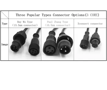 10 perechi/lot 3 de bază de tip T(3-2-3) NEGRU rezistent la apa splitter(mijloc este 2core),13.5 mm/18.5 mm/xconnect conector