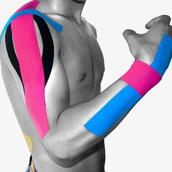 10 Role Atletic Kinesiology Tape 5cmX5m Sport Banda de Legat de Fotbal, Baschet Genunchi Kinetoterapie Musculare Casete