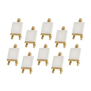 10 Seturi de Mini Display Șevalet Cu Panza 8X8Cm Masă de Nuntă Numere de Pictura Hobby Pictura Ambarcațiuni Diy Desen Mic Șevalet de Masă G