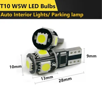 10 x W5W T10 Bec LED Auto Lumina de Interior Pentru VW Volkswagen Jetta Golf 4 5 6 7 Passat B5 B6 B7 Touran Touareg Polo Bora Tiguan