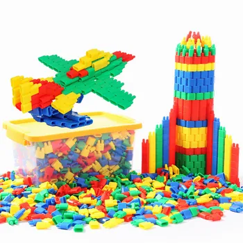 100-1200pcs Plastic Glonț Blocuri Modelul de Construcție 3D Jucarii pentru Copii Conducta de Apă Tunel Blocuri Jucarii Educative