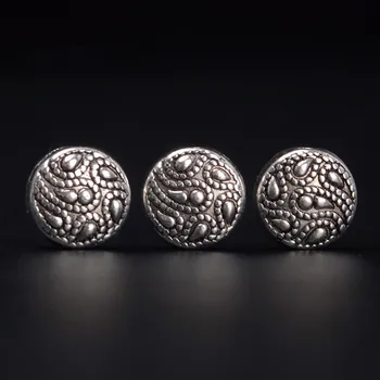 100 BUC 10mm*5mm Metal Aliaj Margele Argint Tibetan Culoare Plat Rotund Margele Spacer Sculptate Margele Gaura Pentru a Face Bijuterii