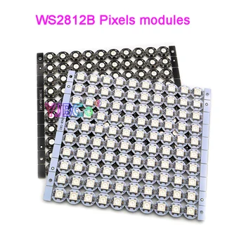100 de Bucăți WS2812B WS2812 Chip de LED-uri & Radiator 5V 5050 RGB WS2811 IC Ingebouwde Pixeli module