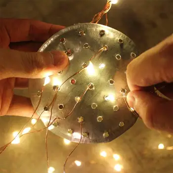 100 LED-uri Cascadă de Viță de vie Copac Șir de Lumini Baterie beculețele pentru Pomul de Crăciun de Vacanță Foișor Fundaluri Ghirlanda Decor