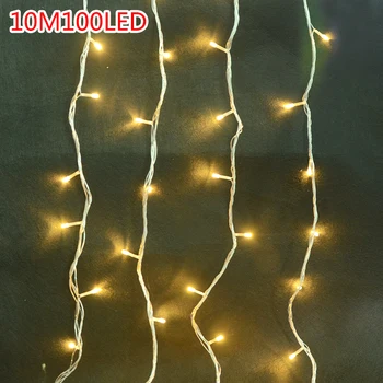 100 Led-uri RGB de Crăciun Lumini Șir de 10 de Metri rezistent la apa Crăciun Ghirlanda lampioane Nuntă Vacanță de Interior Decor în aer liber