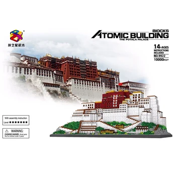 10000pcs+ Palatul Potala Blocuri China, Tibet Celebru Arhitectura Micro Mini Caramida 9922 Diamond Block Jucarii Pentru Copii