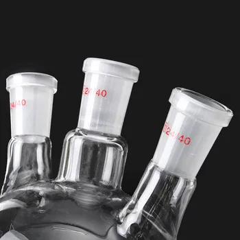 1000ml Comun 24/40 Fund Rotund Fask Balon de Sticlă de Laborator Fierbere Vas de Sticle de Laborator Încălzire Sticlă 3 Gât Laborator Consumabile