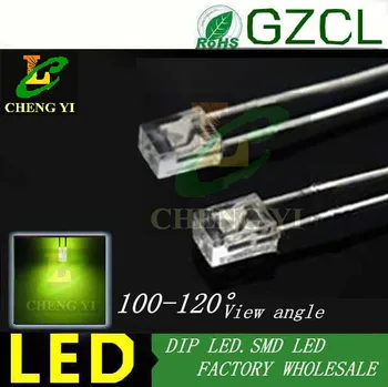 1000pcs transport gratuit Verde 234 pătrat pachetului de 3mm cu diode emițătoare de lumină 568-575nm 2.0-2.5 V DIP 2x3x4 LED
