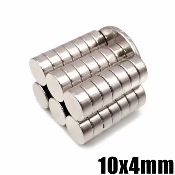 100buc 10x4mm Magnet Neodim N35 Mici, Rotunde Super Magnetice Puternice 10*4mm Magneți Disc Pentru Ambarcațiuni Permanenți NdFeB 10mm x 4mm