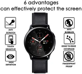 100BUC 3D Moale Ecran Protector pentru Samsung Galaxy Watch Active 2 40mm 44mm Complet Capacul de Protecție de Film (Fara Sticla)