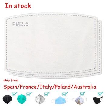 100buc 5 Strat PM2.5 Praf Înlocuit Filtru Textil Tampoane Prietenoase Cu Pielea În Aer Liber Gură De Protecție Față Pad