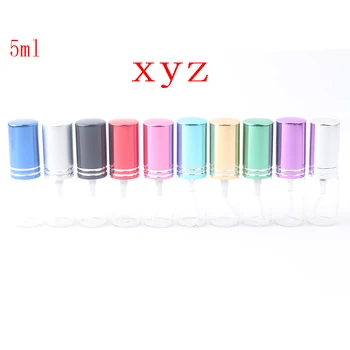 100buc 5ml10 culori sunt disponibile pahar de unică folosință Portabil eșantion sticle de parfum de Călătorie Spray Pulverizator Gol de sticla de parfum