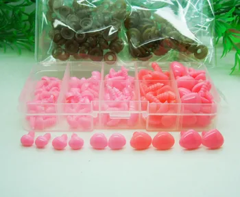 100buc 5size de Culoare Roz, din Plastic de Siguranță Nas Triunghi Pentru Urs Papusa Animale de Luare de Păpuși - 100 buc/lot