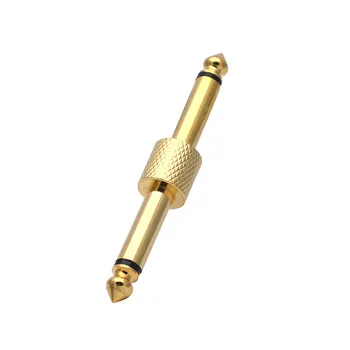 100buc Aur Chitara Converti Instrumentul Efect Pedala Adaptor JACK-JACK Conector de Metal de Lipire Direct Convertor Plug-in Patch