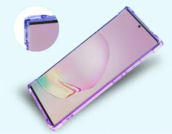 100buc en-Gros rezistent la Șocuri Gradient Moale TPU Caz de Telefon Pentru Samsung Galaxy Nota 20, Ultra 5G Clar Capacul din Spate Pentru SA Note20 Capa
