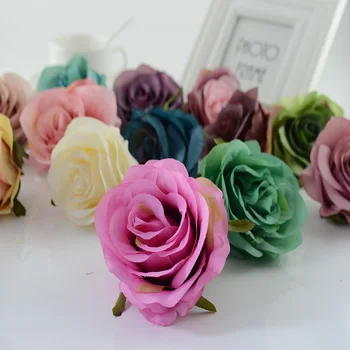 100buc flori Artificiale pentru acasă nunta corsaj perete mașină de crăciun de decorare accesorii de înaltă calitate de Mătase Retro trandafiri
