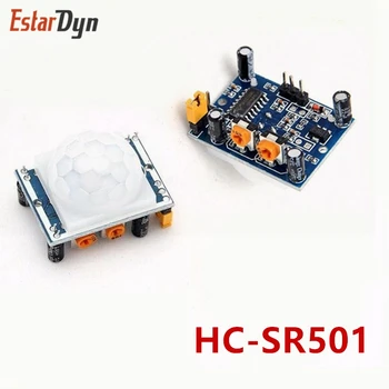 100BUC HC-SR501 Regla IR Pyroelectric Infraroșu PIR Senzor de Mișcare Detector de Module