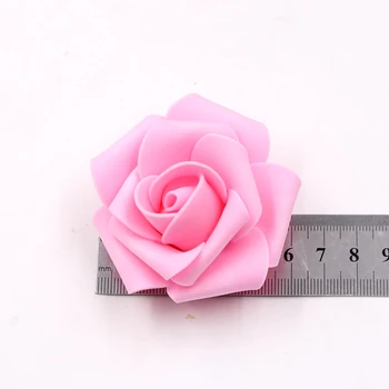 100buc/lot 6 cm Spuma Artificiale Flori de Trandafir Cap Pentru Petrecerea de Nunta Decorare Auto DIY Ghirlanda Decorativa Florarii Flori False