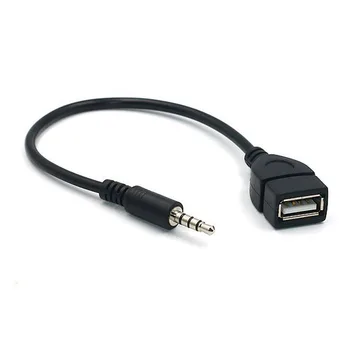 100buc/lot Masina de Player MP3 Converter 3.5 mm de sex Masculin AUX Jack Audio Mufă USB 2.0 de sex Feminin Cablu Convertor Cablu Adapte