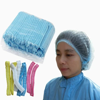 100buc Non-Țesute de Unică folosință Capace Respirabil, Anti-Praf Pălărie Rotundă Cu Cordon Elastic Păstrați Părul Curat Pentru produse Cosmetice de Bucătărie pentru Gătit