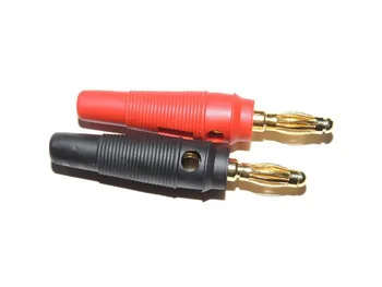 100buc placat cu Aur amplificatorul terminal 4mm banana plug de sex masculin soclu jack pentru Difuzor Audio Conectori Adaptor Șurub, roșu și negru