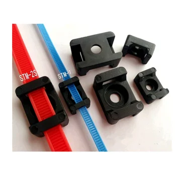 100buc Plastic 4.6 mm Cablu Cravată Muntele Sârmă Buddle Șa Cablu de Tip Zip Lega Baza de Titularul de sârmă fixat clip clemă de organizator protecter