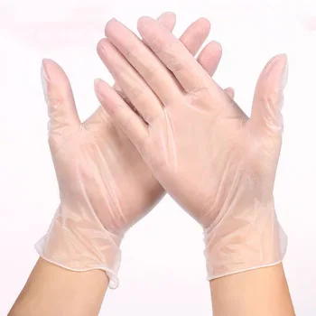 100BUC Transparent Mănuși de Unică folosință din Latex de spălat Vase/Bucătărie/de Lucru/de Cauciuc/Mănuși de Grădină Universal Mănuși din PVC
