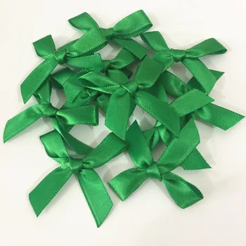 100buc Verde Inchis Panglica de Satin cu Funde Decorative Coada Arc Pentru Papusa de Păr Accesorii de Nunta Invită Cardmaking Ornamente
