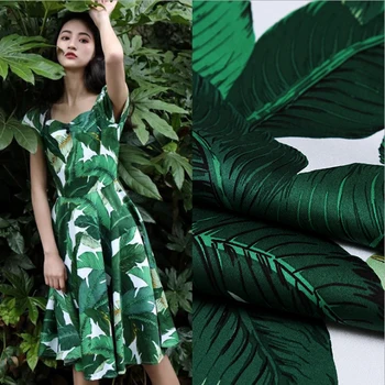 100cm*145cm de Calitate, bumbac satinat material verde bananieri textile întinde ușor