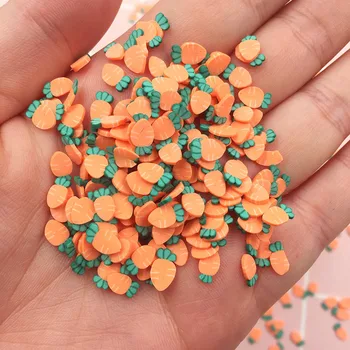 100g/lot Morcov Polimer Fierbinte Lut Moale Bombonele Colorate pentru a Meserii DIY Face Unghii Felii de Plastic klei Drăguț Mici Particule de Noroi