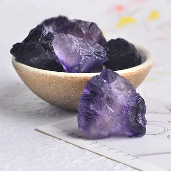 100g Naturale Violet Fluorit Cuarț de Cristal Mineral Specimen Prime de Piatră prețioasă