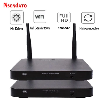 100M Wireless HD Extender 2.4 GHz/5GHz 1080P Wifi HD Audio Video Sender Transmițător Receptor Cu Suport IR HDCP1.4 HDTV