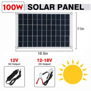 100w Panou Solar Kit Complet 12V USB Cu 10/20/30A Controler de Celule Solare pentru Drumeții Masina Yacht RV Moblie Telefon Baterie Incarcator