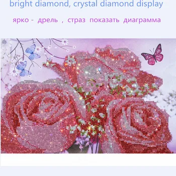 100x50cm DIY 5D Diamant Broderie Diamant Mozaic Noi Păun Sufletul de Dragoste Diamant Rotund Pictura cruciulițe Kituri de Acasă Decorare