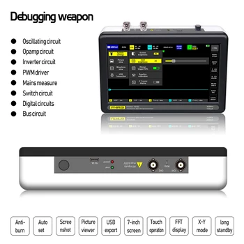 1013D Comprimat Digital, Osciloscop Dual Channel 100M lățime de Bandă Rată de Eșantionare 1GS Mini Tableta Multifunctionala Osciloscop Digital