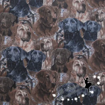 104cm Latime Câine Tesatura Bumbac Tesatura Grup de Câini de Imprimare Tesatura de Cusut Material DIY Mozaic de Femei de Îmbrăcăminte, Rochie de Quilting
