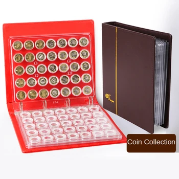 105 Buc Monede din Piele Album Monede Album pentru Monede, Buzunare Jetoane Monedă Comemorativă Medalioane Insigne Colectie de Carte