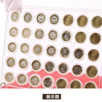 105 Buc Monede din Piele Album Monede Album pentru Monede, Buzunare Jetoane Monedă Comemorativă Medalioane Insigne Colectie de Carte