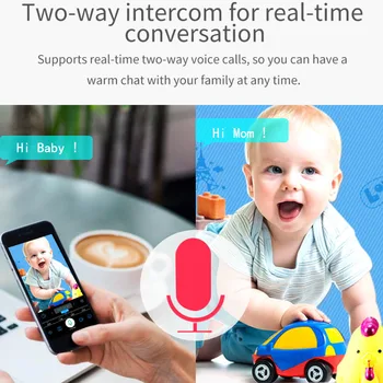 1080P Baby Monitor WiFi Viziune de Noapte Strigătul de Alarmă Copil Video Foto Audio cu Două căi de Telefon Copil de Dormit Bona de Urmărire Automată aparat de Fotografiat