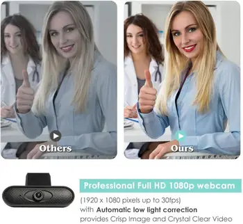 1080P HD webcam cu construit în microfon pentru laptop-uri si desktop-uri Android TV de înaltă definiție focalizare fixă camera web cu microfon stereo digital