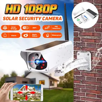 1080P Solar Camera IP 2MP Wireless Wi-fi Supraveghere de Securitate Impermeabil în aer liber, Camera IR Noapte Viziune de Energie Solară HD Camera