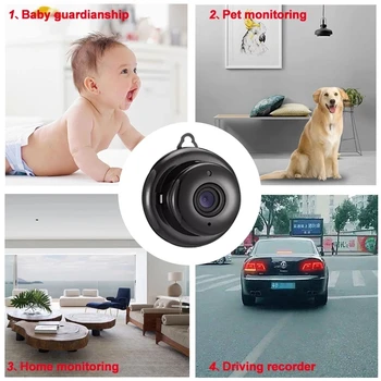 1080P Wireless Mini WiFi Home Security Camera IP， IR Noapte Viziune de Supraveghere Mișcare Detecta Baby Monitor P2P CCTV aparat de Fotografiat