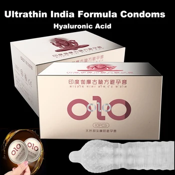 10BUC 0.01 Ultrathin Prezervative Pentru Bărbați India Vechea formula cu Acid Hialuronic Punctate cu Nervuri prezervativ Stimulare Vaginala Contracepție