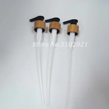 10buc 24/410 bambus negru de presă pompa cu cap capac pentru gel de duș/săpun de corp/lotiune/emulsie reîncărcabile sticla rândul său, la stânga și la dreapta