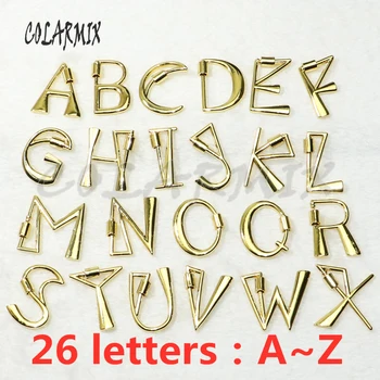 10buc 26 de litere bolt incuietoare pandantive bijuterii accesorii moda alfabete bijuterii pentru a alege doar litere după comanda 50271