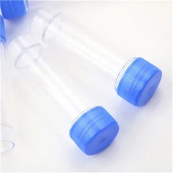 10buc 30ml Scaun Chimie Plastic Eprubete Cu Lingura Clar Specimen Recipient de Testare Albastru Șurub en-Gros de Top