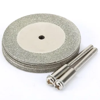 10buc 40mm Mini Diamant Văzut Lama de Diamant Discuri de Tăiere cu 2 buc Conectarea 3mm Coadă pentru Dremel se Potrivesc Instrument Rotativ