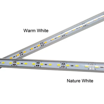 10buc 50cm DC12V 5730 LED de Greu Rigide, Benzi cu LED-uri LED-uri de Lumină Bar 5730 5630 cu U din Aluminiu coajă +pc cover