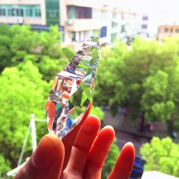 10buc 63mm K9 Cristal Clar de Ancorare Forma de Candelabru Parte +Liber Inele de Cristal Geam Suncatcher Ornamente Decor Acasă